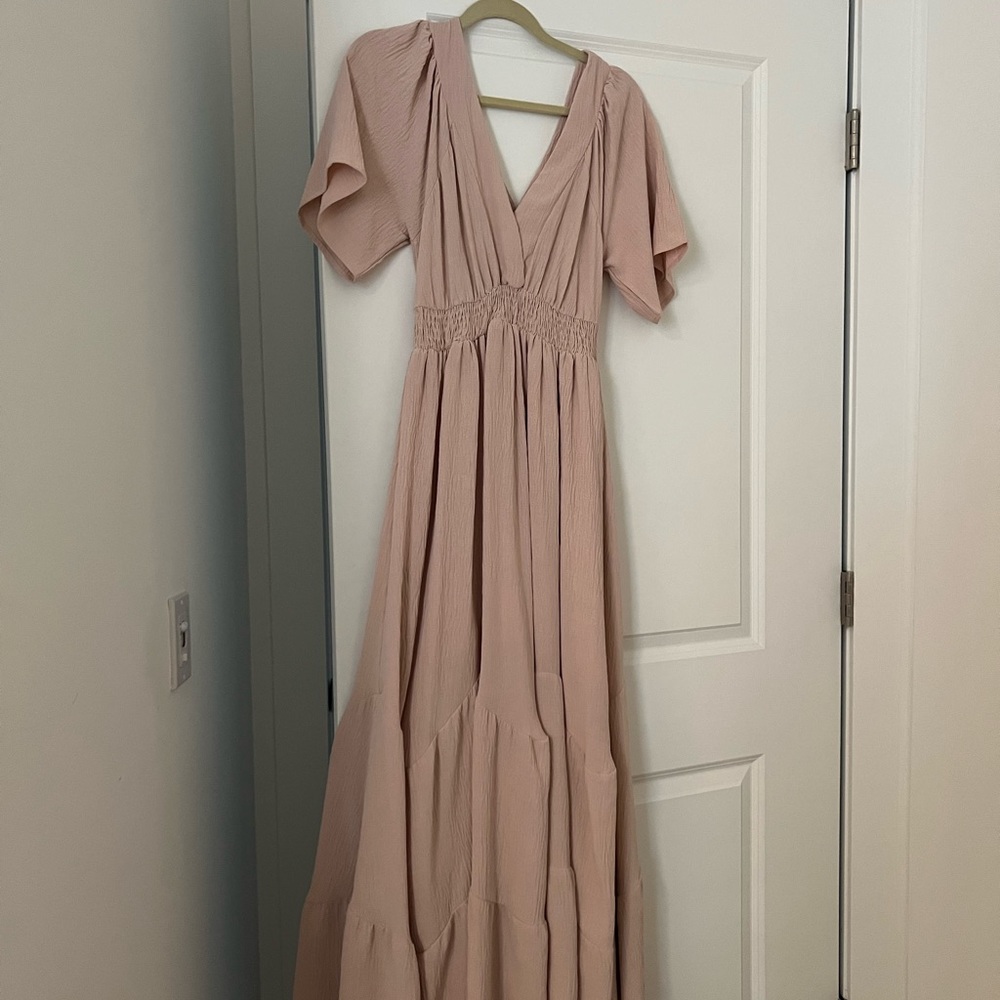 Delilah Maxi Dress | Blush | size medium